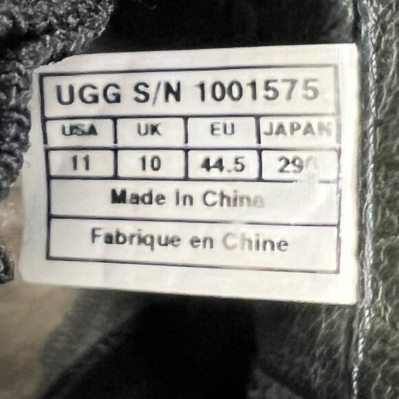 UGG‎ Mens Matteson Black Chelsea Style Pull On Leather Boots100175  Size 11 - Picture 7 of 9